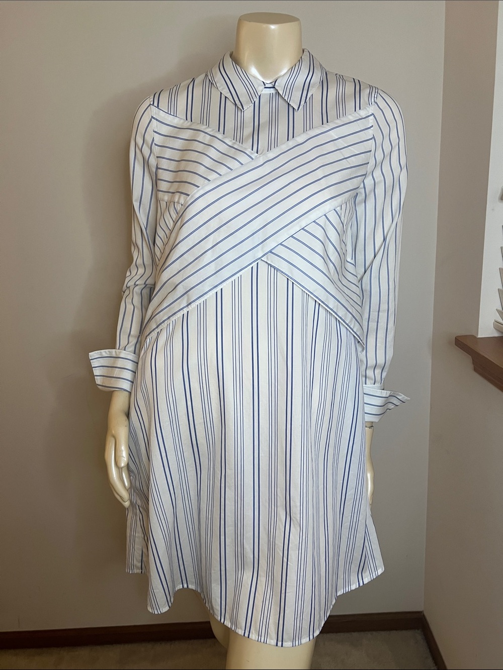 ❤️ BCBGMaxAzria Azriel Long Sleeve Shirt Dress